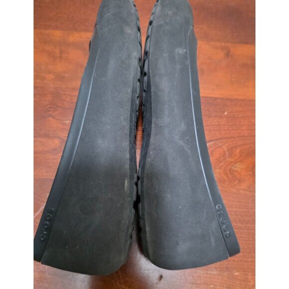 Crocs Black Women's Slip-On Flat Rubber Shoes Size 8 - Picture 7 of 10